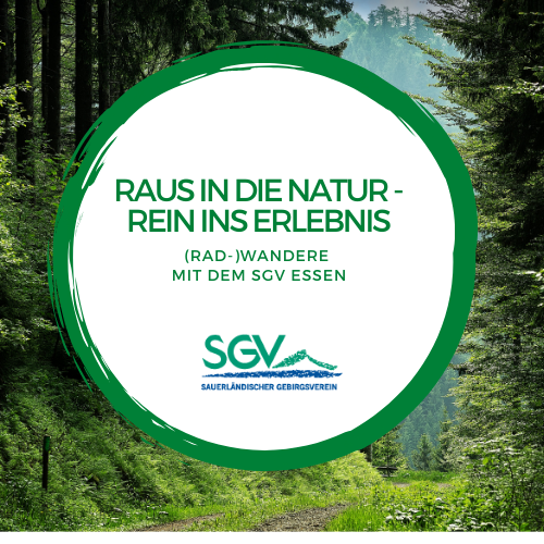 Banner: Raus in die Natur-Rein ins Erlebnis: (Rad-)Wandere mit dem SGV Essen